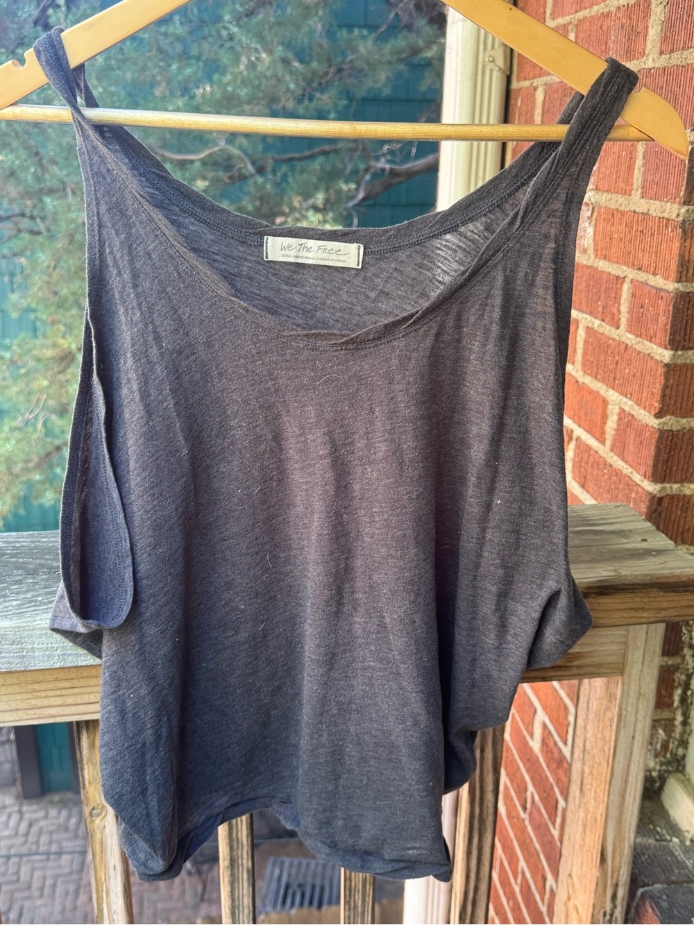 We The Free Dark Charcoal Sleeveless Tank Top - Picture 3 of 3
